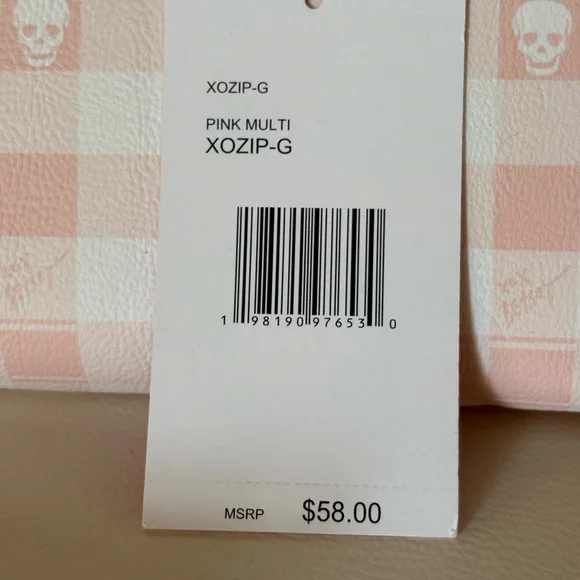 Betsey Johnson Pink and White Checkered Wallet - Picture 7 of 9